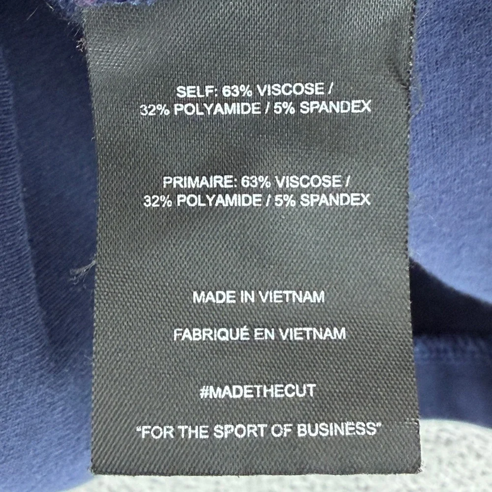 CUTS Pullover Men M MK10341N Navy Blue Quarter-Zip VIVL Logo EUC
